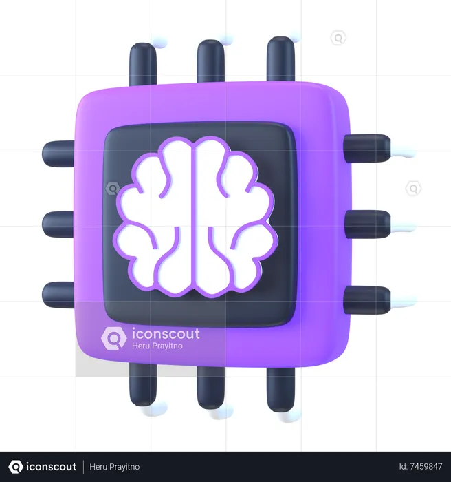 Brain Processor  3D Icon