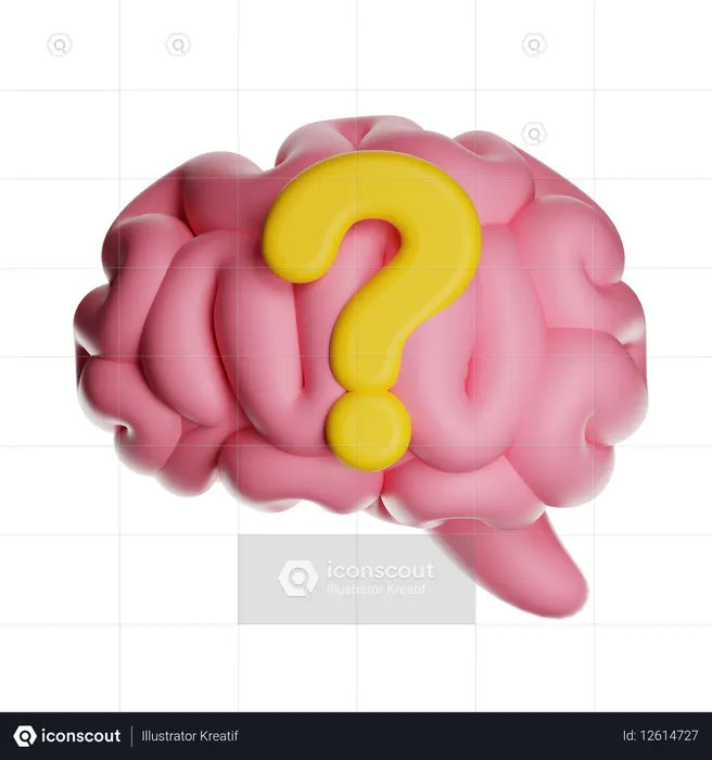 Brain Question  3D Icon