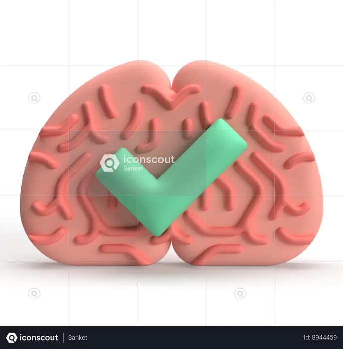 Brain Think  3D Icon