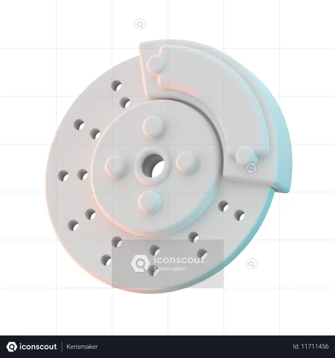 Brake Disc  3D Icon