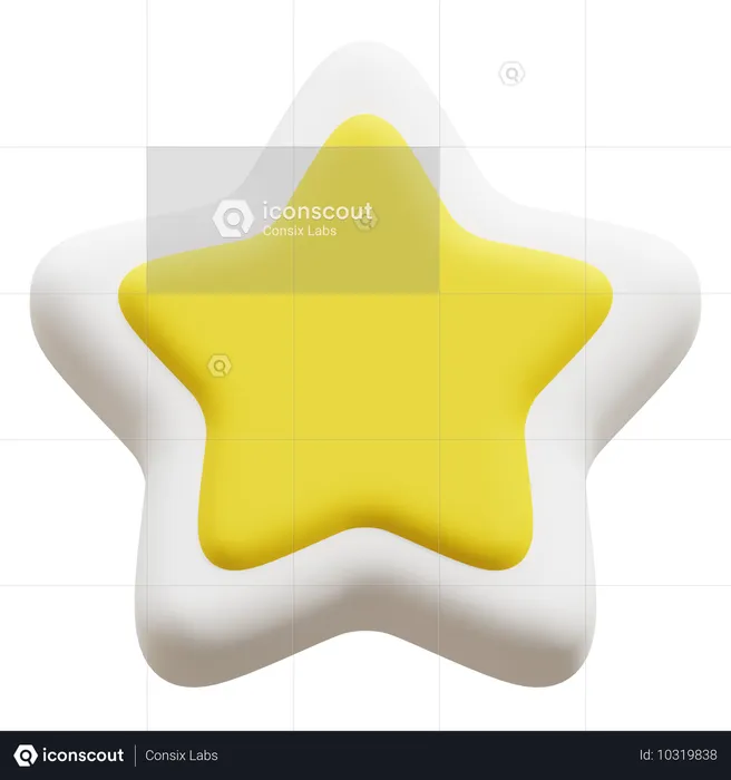 Branco amarelo  3D Icon