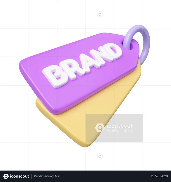 Brand Tag  3D Icon