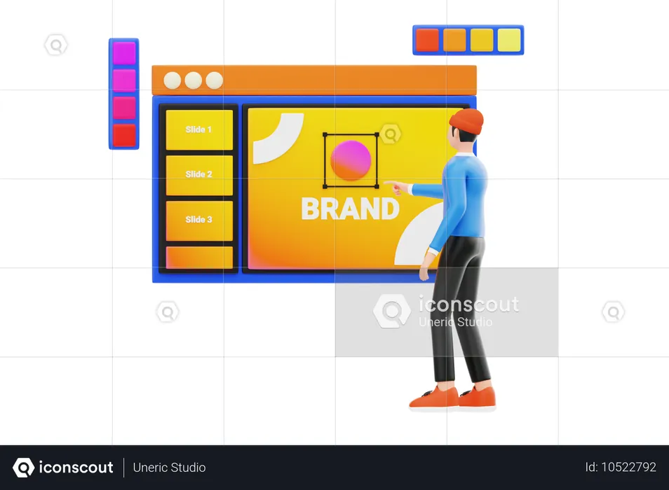 Branding Designer  3D Illustration