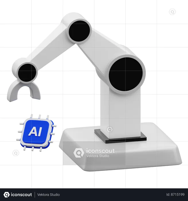 Bras d'intelligence artificielle  3D Icon