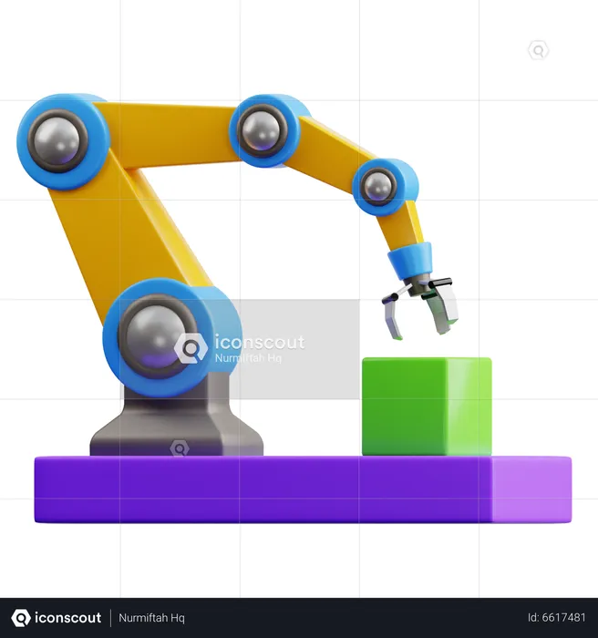 Bras robotique industriel  3D Icon