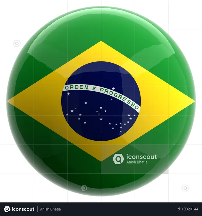 Brazil Flag 3D Icon