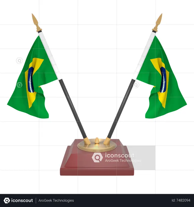 Brazil Flag 3D Icon