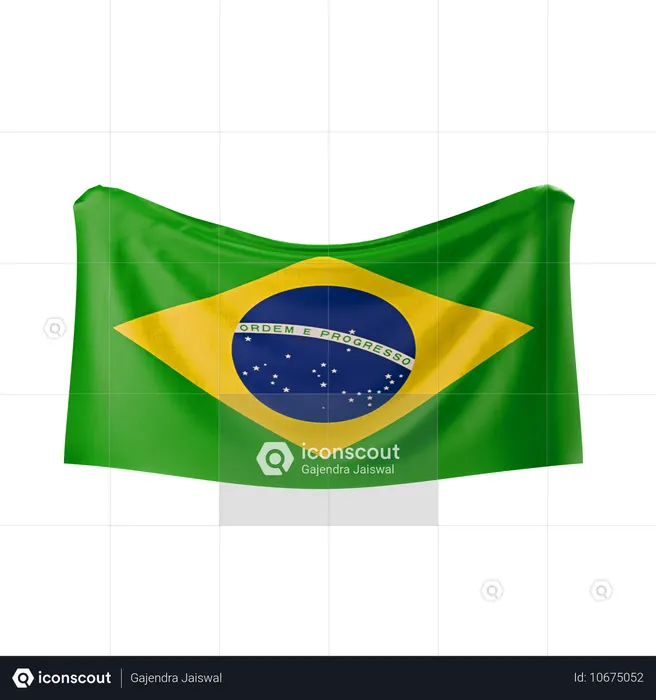 Brazil Flag Flag 3D Icon