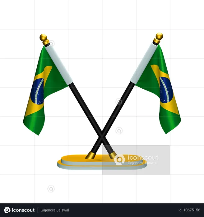 Brazil Flag Flag 3D Icon
