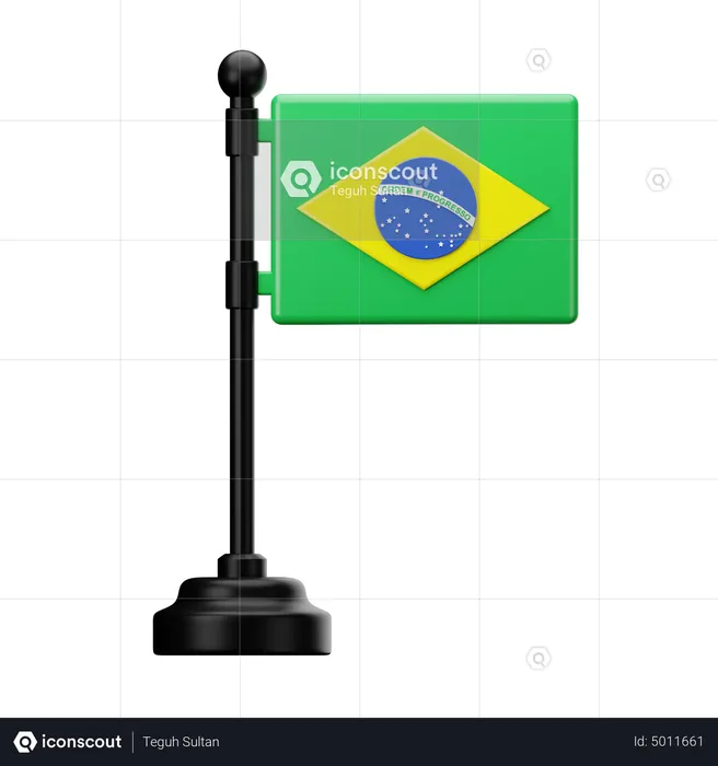 Brazil Flag Flag 3D Icon