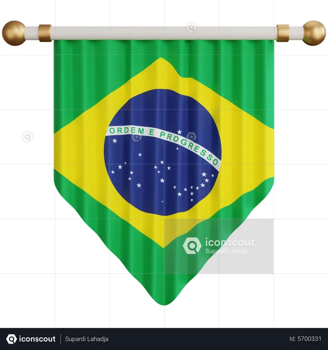 Brazil Flag Flag 3D Icon