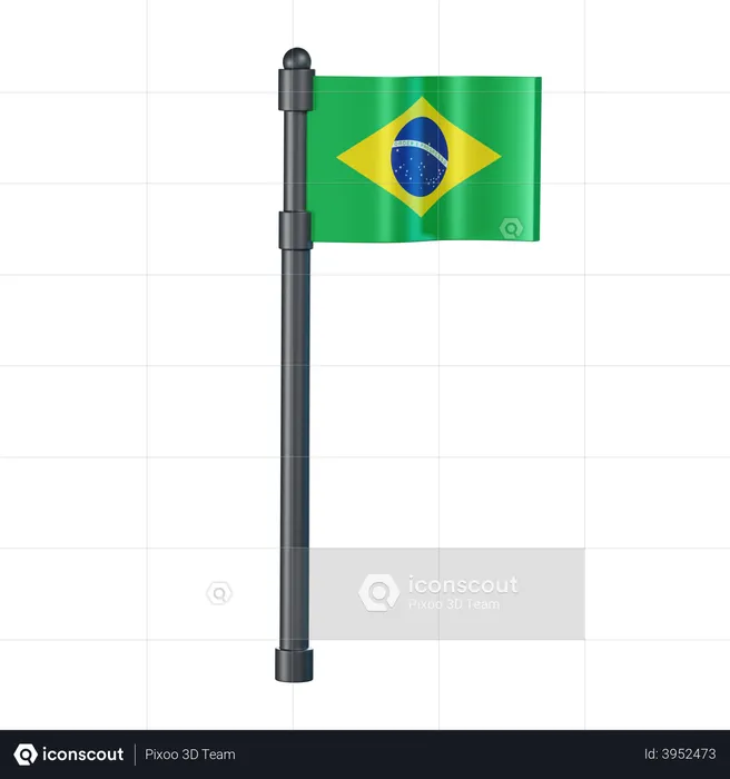 Brazil Flag  3D Illustration