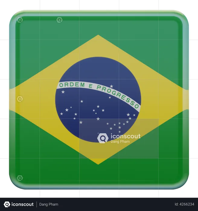 Brazil Flag Flag 3D Illustration