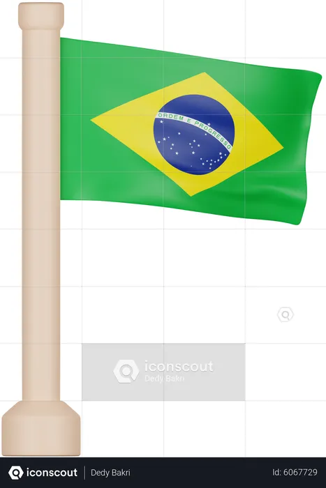 Brazil Flag Flag 3D Icon