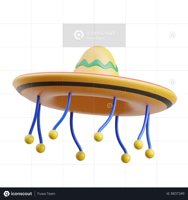 Brazil Hat  3D Icon