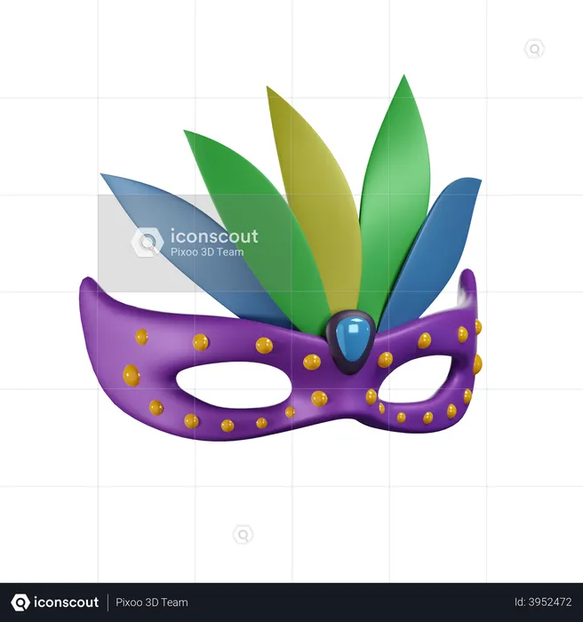 Brazil mask  3D Illustration