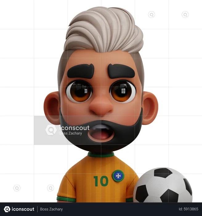 Brazil Player  3D Icon