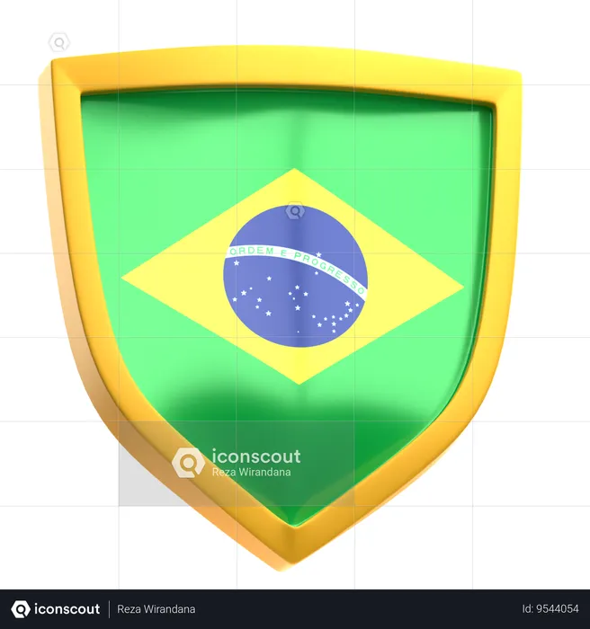 Brazil Shield  3D Icon