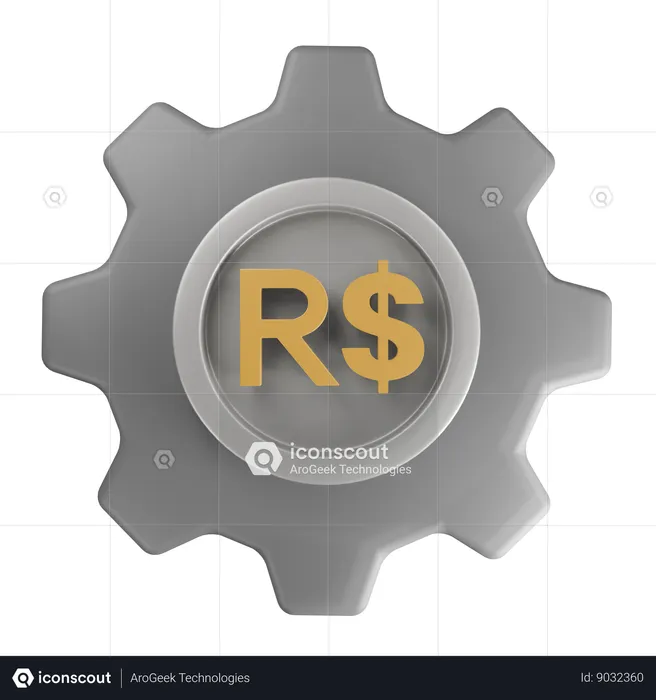 Brazilian real Money Management  3D Icon