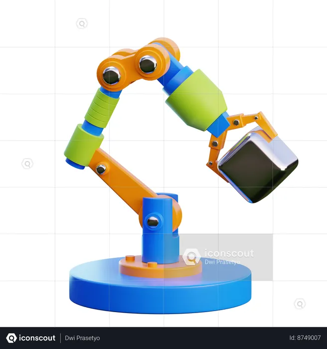 Brazo robotico  3D Icon