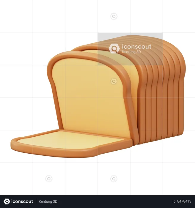 Bread  3D Icon