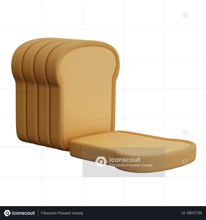 Bread  3D Icon