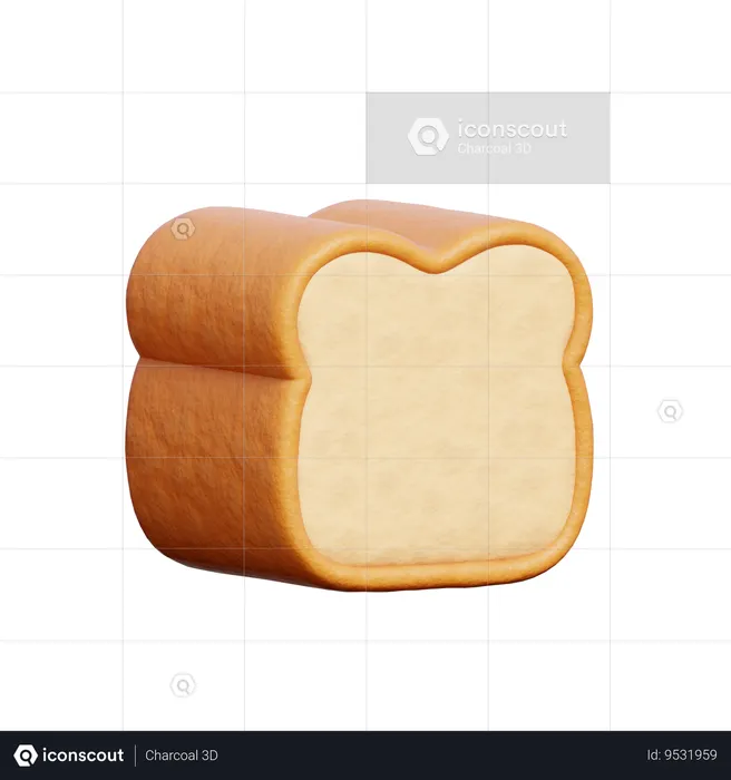 Bread  3D Icon
