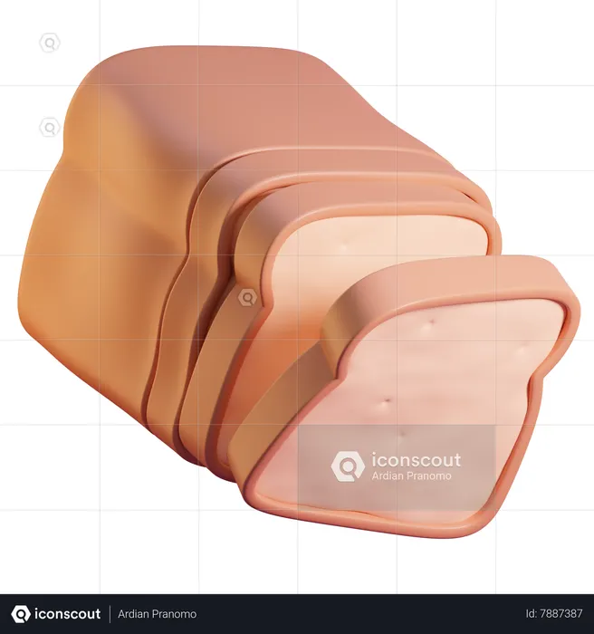 Bread  3D Icon
