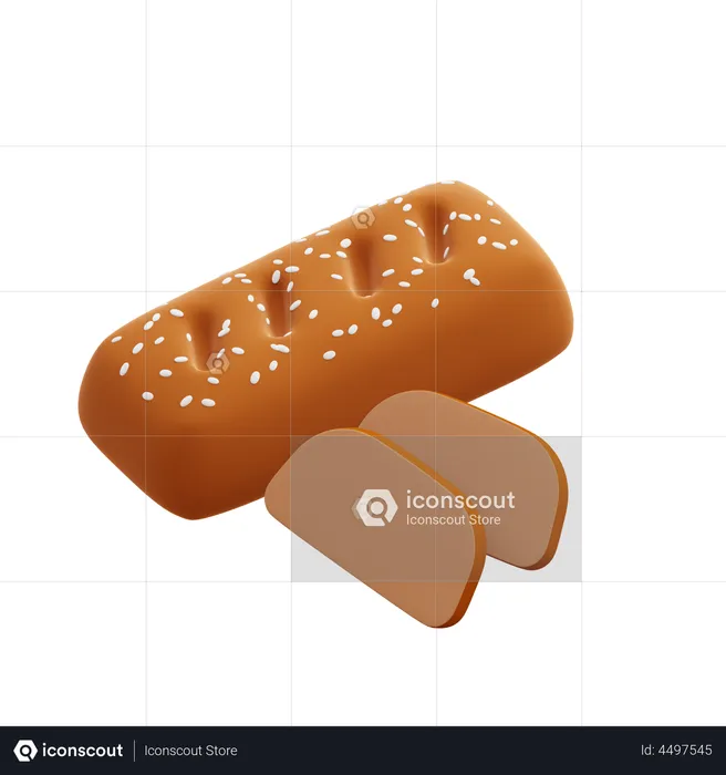 Bread  3D Illustration
