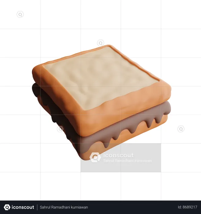 Bread and chocolate  3D Icon