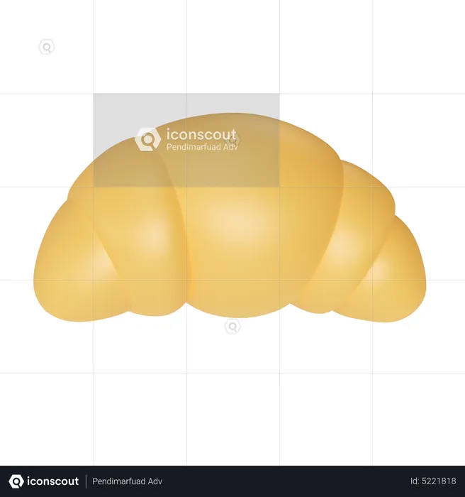 Bread Croissant  3D Icon