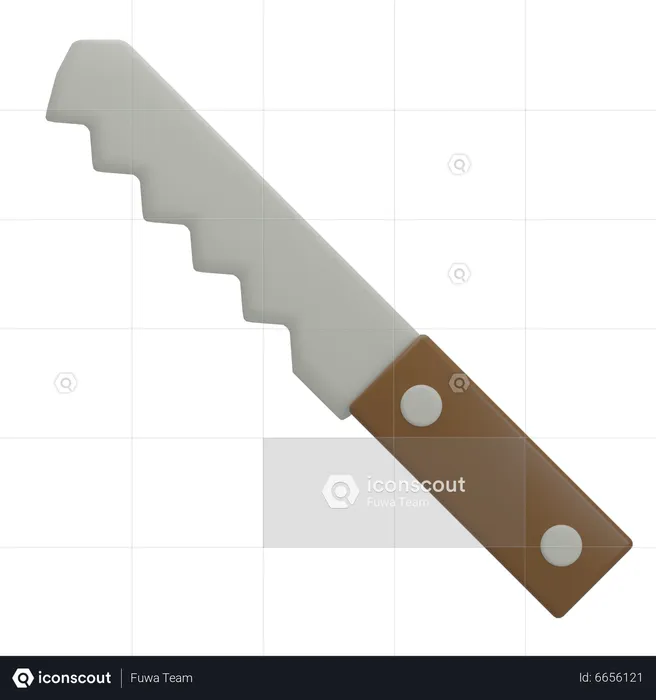 Bread Knife  3D Icon