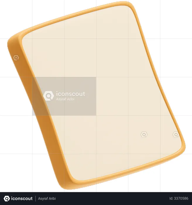 Bread slice  3D Illustration
