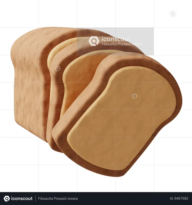Bread Slices  3D Icon