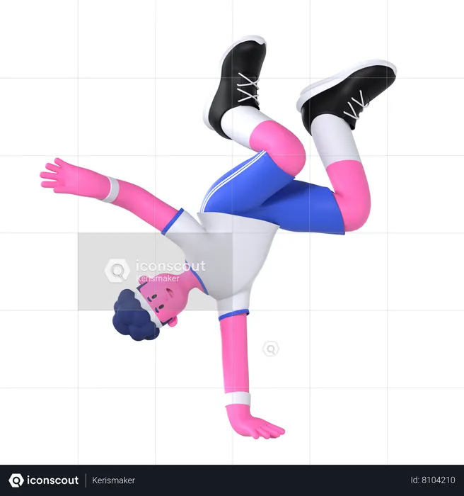 Break Dancer  3D Illustration