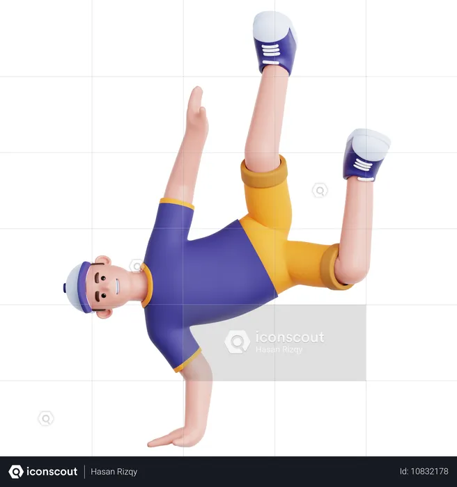 Breakdance  3D Illustration