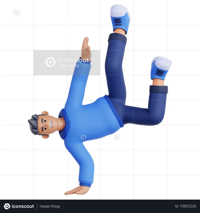 Break dance  3D Illustration