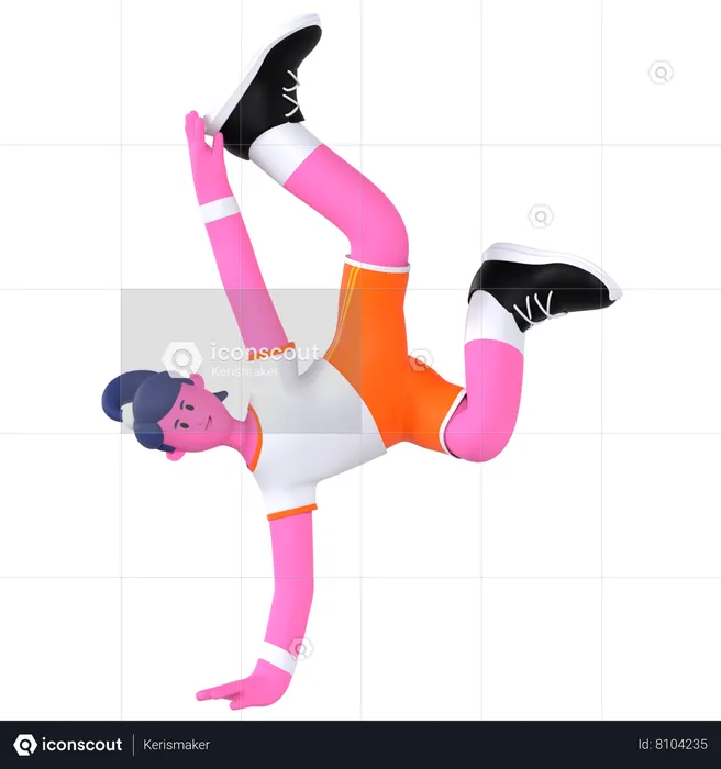 Breakdancer  3D Illustration