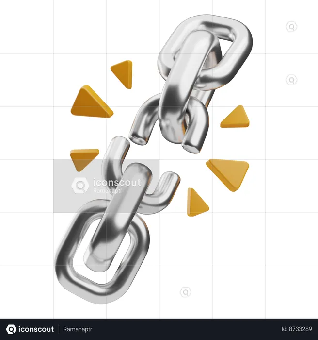 Breaking Chain  3D Icon