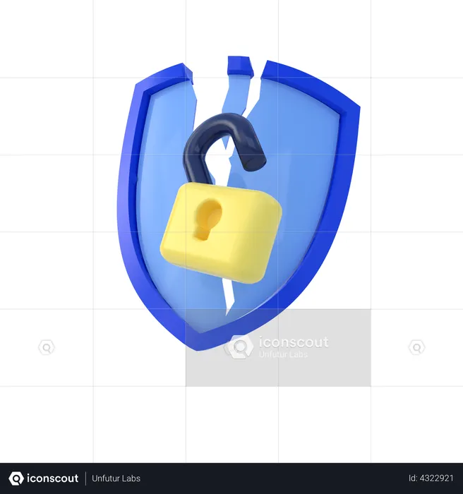 Breaking security  3D Illustration