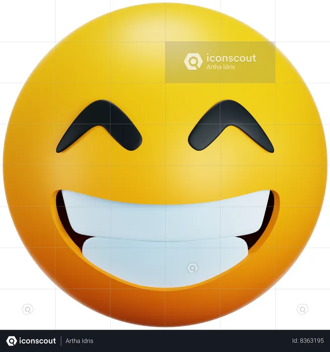 Breaming Emoji 3D Icon
