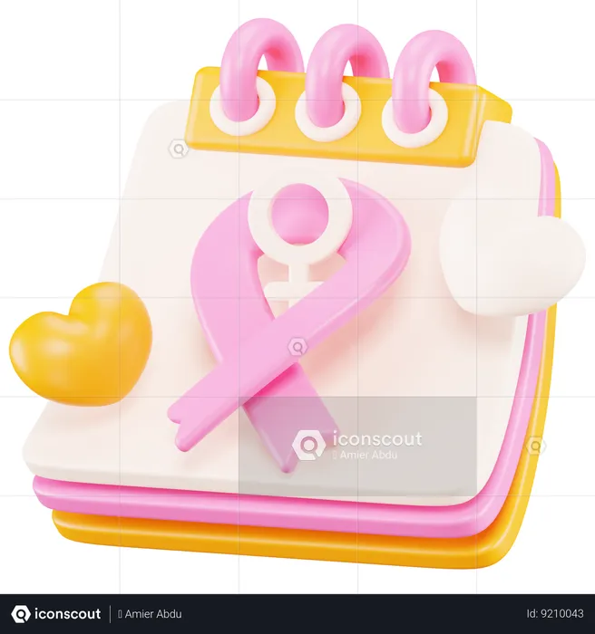 Breast Cancer Day  3D Icon