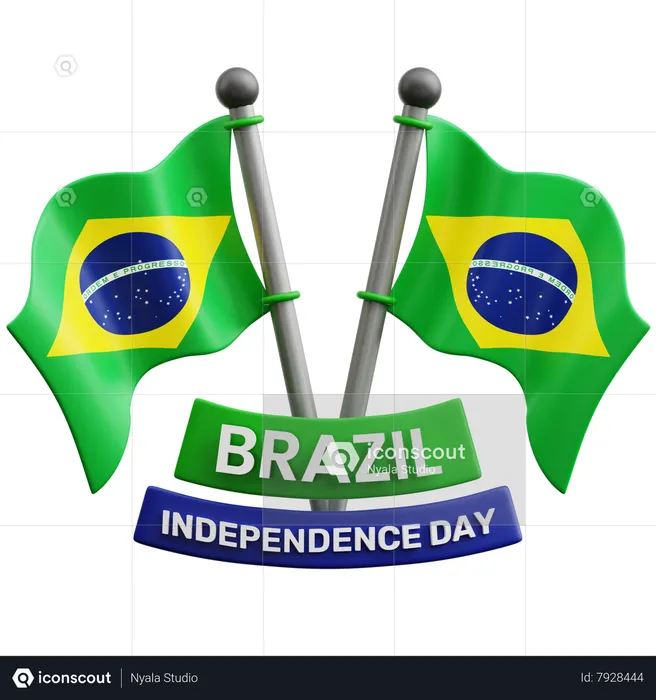 Fête de l'Indépendance du Brésil  3D Icon