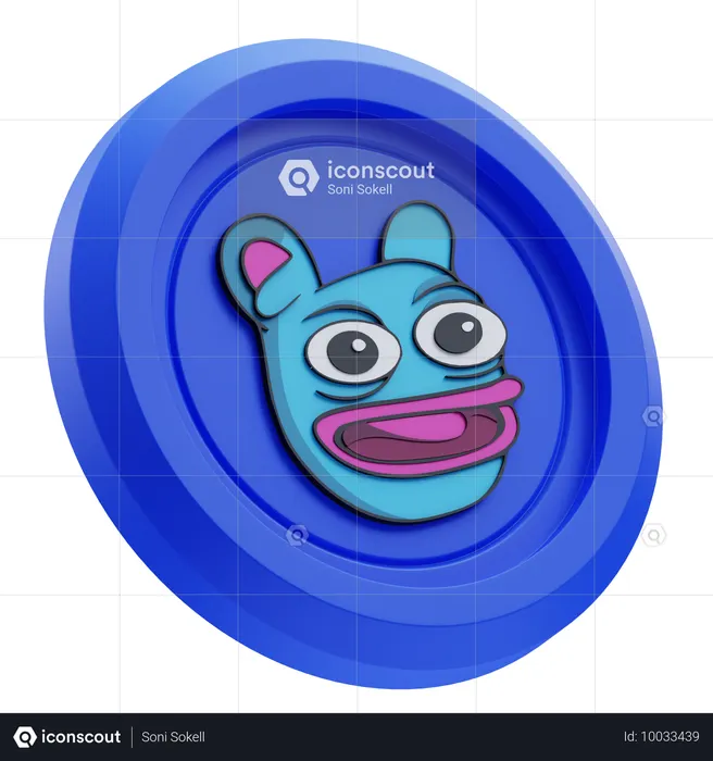 Criptomoeda Brett  3D Icon