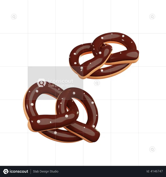 Bretzel  3D Illustration