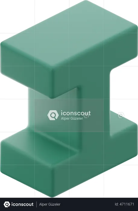 Brick Block  3D Illustration