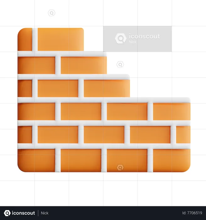 Brick Wall  3D Icon