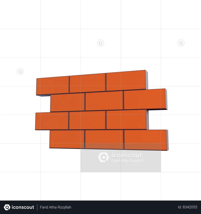 Brick Wall  3D Icon