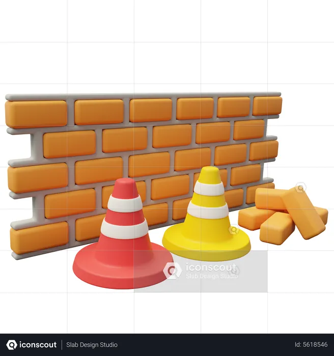 Brick Wall  3D Icon