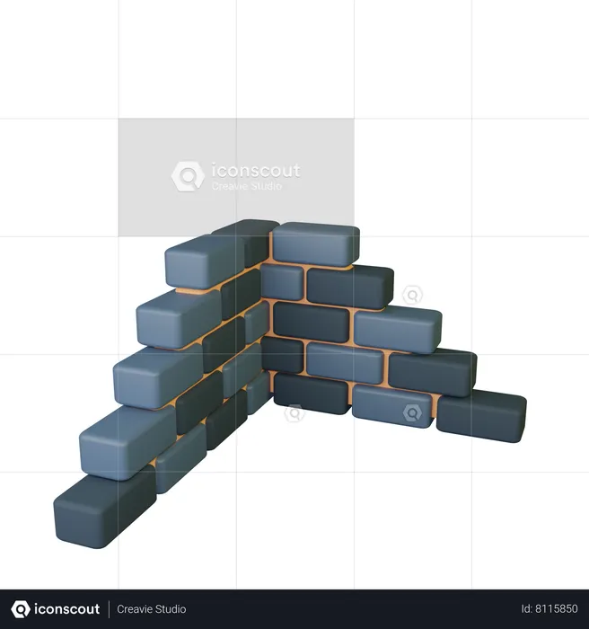 Brick Wall  3D Icon